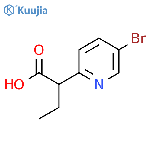 2-(5-Bromopyridin-2-yl)butanoic acid structure