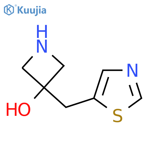 3-(1,3-thiazol-5-yl)methylazetidin-3-ol structure