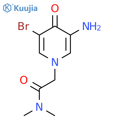 2-(3-amino-5-bromo-4-oxo-1,4-dihydropyridin-1-yl)-N,N-dimethylacetamide structure