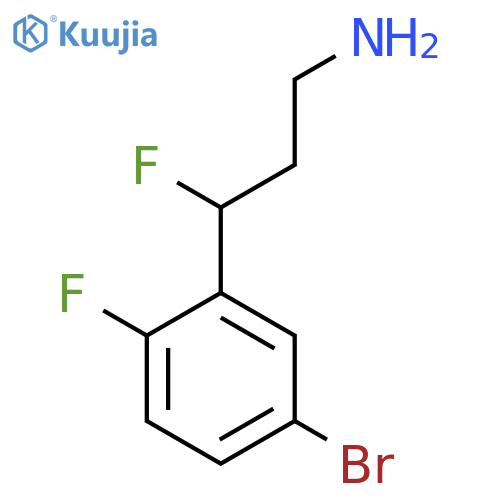 3-(5-bromo-2-fluorophenyl)-3-fluoropropan-1-amine structure