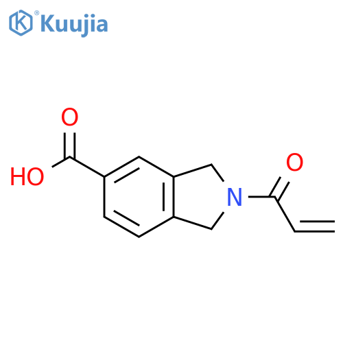2-(prop-2-enoyl)-2,3-dihydro-1H-isoindole-5-carboxylic acid structure