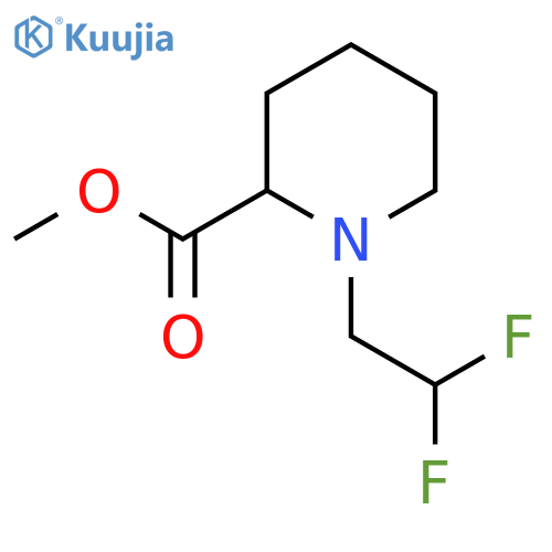 Methyl 1-(2,2-difluoroethyl)piperidine-2-carboxylate structure