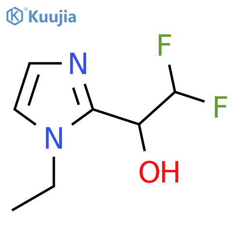 1-(1-ethyl-1H-imidazol-2-yl)-2,2-difluoroethan-1-ol structure