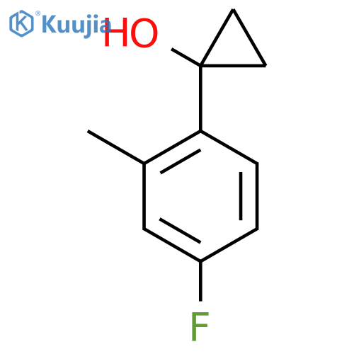 1-(4-fluoro-2-methylphenyl)cyclopropan-1-ol structure