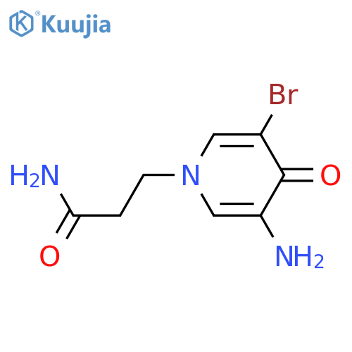 3-(3-Amino-5-bromo-4-oxo-1,4-dihydropyridin-1-yl)propanamide structure
