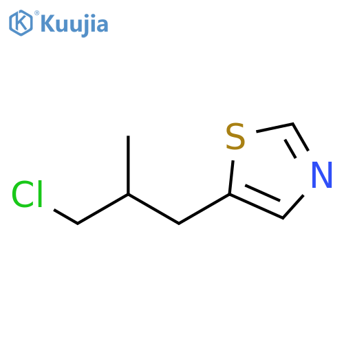 Thiazole, 5-(3-chloro-2-methylpropyl)- structure
