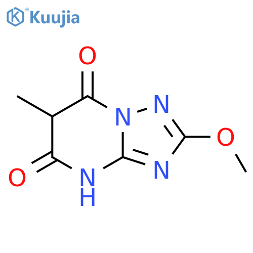 2-methoxy-6-methyl-4H,5H,6H,7H-1,2,4triazolo1,5-apyrimidine-5,7-dione structure