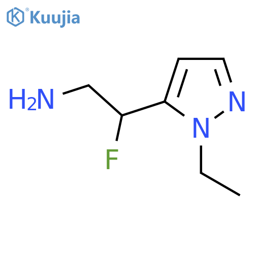 2-(1-ethyl-1H-pyrazol-5-yl)-2-fluoroethan-1-amine structure