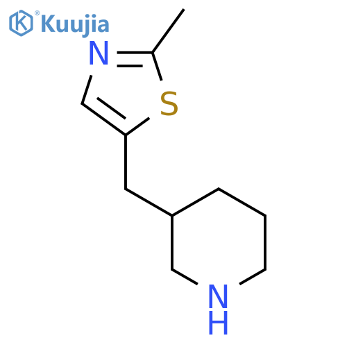 3-(2-methyl-1,3-thiazol-5-yl)methylpiperidine structure