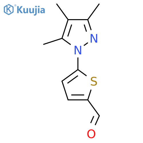 5-(Trimethyl-1h-pyrazol-1-yl)thiophene-2-carbaldehyde structure