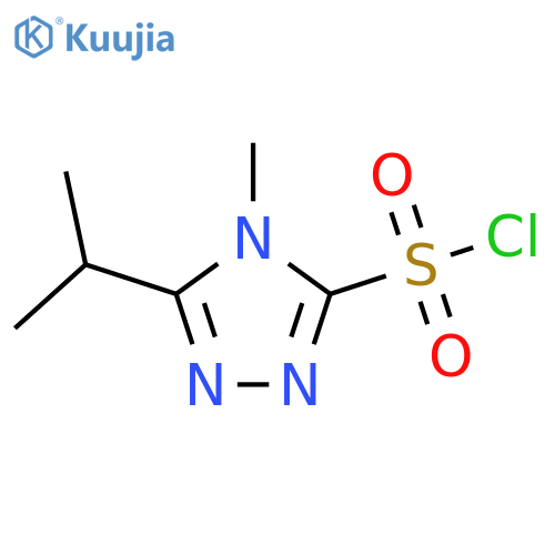 4-methyl-5-(propan-2-yl)-4H-1,2,4-triazole-3-sulfonyl chloride structure