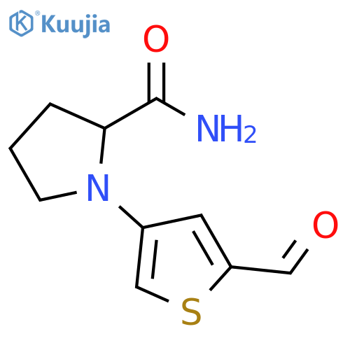 2-Pyrrolidinecarboxamide, 1-(5-formyl-3-thienyl)- structure