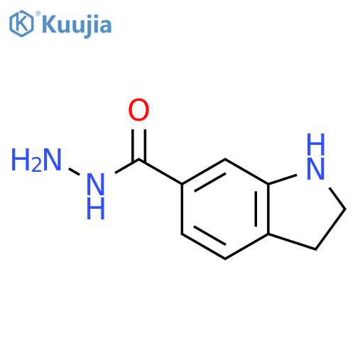 1H-Indole-6-carboxylic acid, 2,3-dihydro-, hydrazide structure