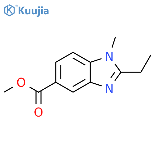 methyl 2-ethyl-1-methyl-1H-1,3-benzodiazole-5-carboxylate structure