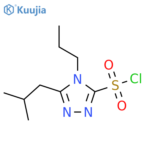 5-(2-methylpropyl)-4-propyl-4H-1,2,4-triazole-3-sulfonyl chloride structure