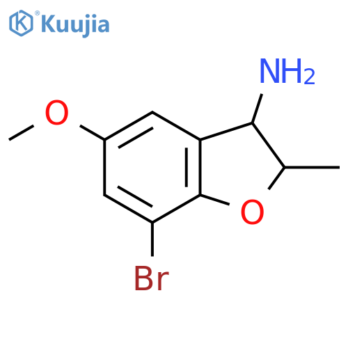 7-bromo-5-methoxy-2-methyl-2,3-dihydro-1-benzofuran-3-amine structure