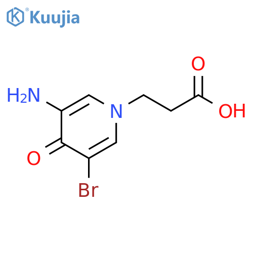 3-(3-amino-5-bromo-4-oxo-1,4-dihydropyridin-1-yl)propanoic acid structure