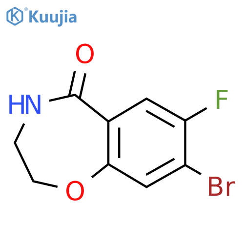 8-Bromo-7-fluoro-2,3,4,5-tetrahydro-1,4-benzoxazepin-5-one structure
