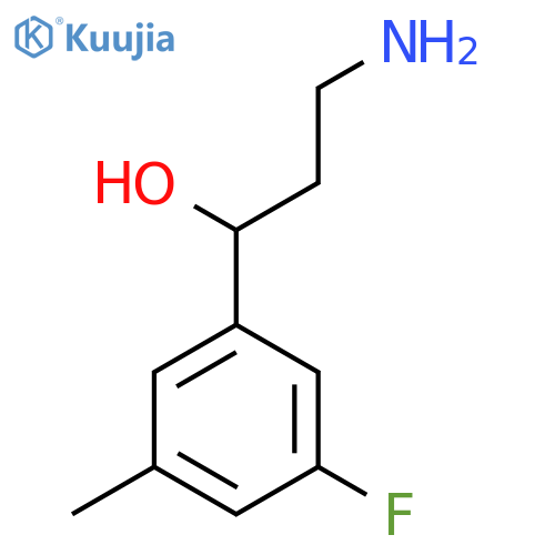 3-amino-1-(3-fluoro-5-methylphenyl)propan-1-ol structure