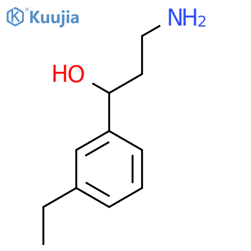 3-amino-1-(3-ethylphenyl)propan-1-ol structure