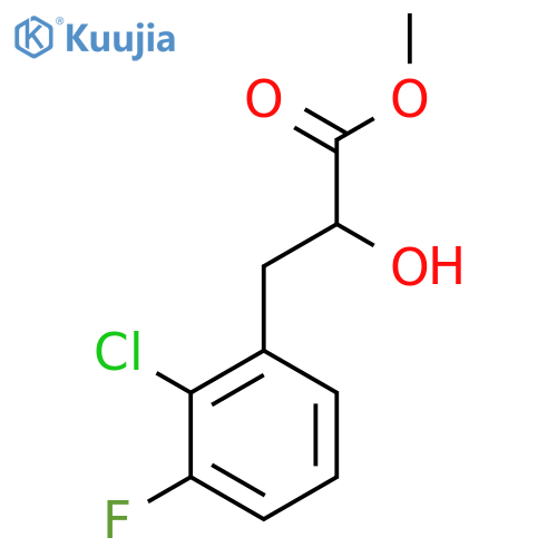 methyl 3-(2-chloro-3-fluorophenyl)-2-hydroxypropanoate structure