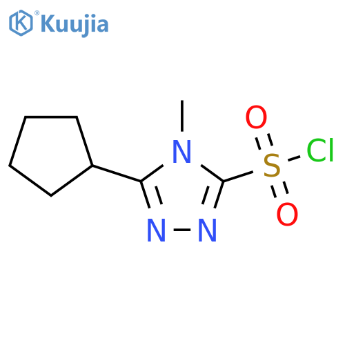 5-cyclopentyl-4-methyl-4H-1,2,4-triazole-3-sulfonyl chloride structure