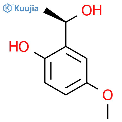 2-(1R)-1-hydroxyethyl-4-methoxyphenol structure