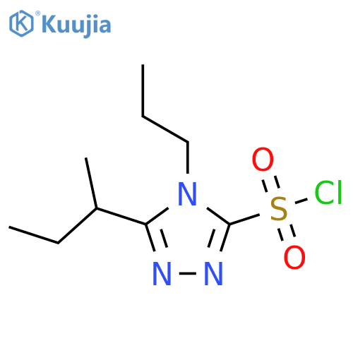 5-(butan-2-yl)-4-propyl-4H-1,2,4-triazole-3-sulfonyl chloride structure