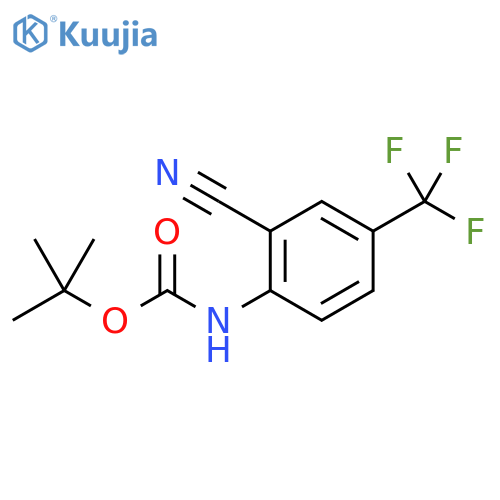 tert-Butyl (2-cyano-4-(trifluoromethyl)phenyl)carbamate structure