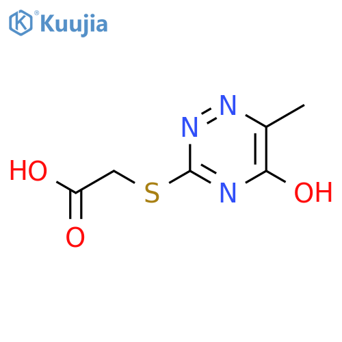 (5-hydroxy-6-methyl-1,2,4-triazin-3-yl)thioacetic Acid structure