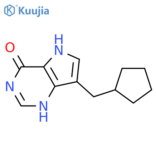 4H-Pyrrolo[3,2-d]pyrimidin-4-one, 7-(cyclopentylmethyl)-1,5-dihydro- structure