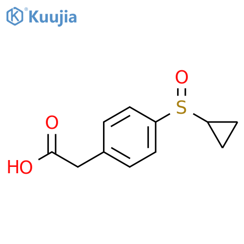 2-4-(cyclopropanesulfinyl)phenylacetic acid structure