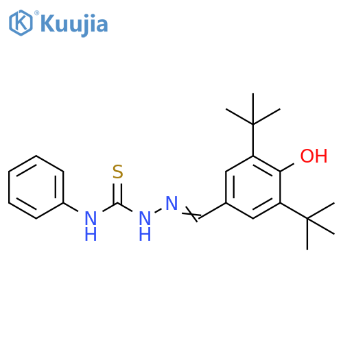3-(E)-(3,5-Di-tert-butyl-4-hydroxyphenyl)methylideneamino-1-phenylthiourea structure