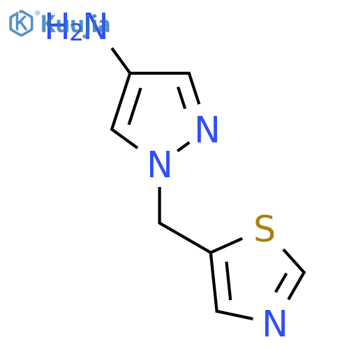 1-[(1,3-thiazol-5-yl)methyl]-1H-pyrazol-4-amine structure