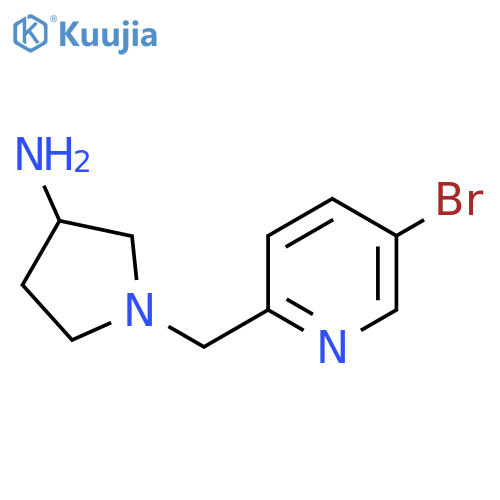 1-[(5-Bromopyridin-2-yl)methyl]pyrrolidin-3-amine structure