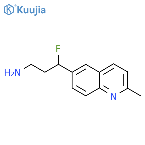3-fluoro-3-(2-methylquinolin-6-yl)propan-1-amine structure
