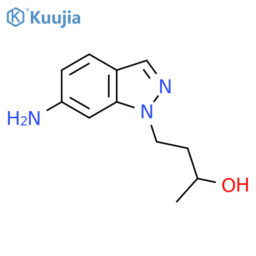 4-(6-amino-1H-indazol-1-yl)butan-2-ol structure