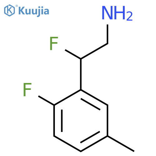 2-Fluoro-2-(2-fluoro-5-methylphenyl)ethan-1-amine structure