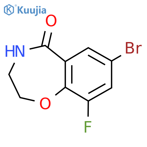 7-bromo-9-fluoro-2,3,4,5-tetrahydro-1,4-benzoxazepin-5-one structure
