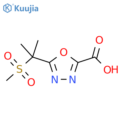 5-(2-Methylsulfonylpropan-2-yl)-1,3,4-oxadiazole-2-carboxylic acid structure