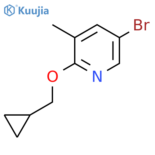5-Bromo-2-(cyclopropylmethoxy)-3-methylpyridine structure