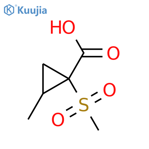 1-Methanesulfonyl-2-methylcyclopropane-1-carboxylic acid structure