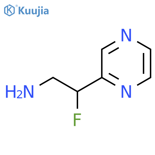 2-fluoro-2-(pyrazin-2-yl)ethan-1-amine structure