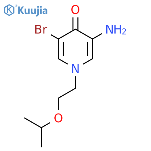 3-amino-5-bromo-1-2-(propan-2-yloxy)ethyl-1,4-dihydropyridin-4-one structure