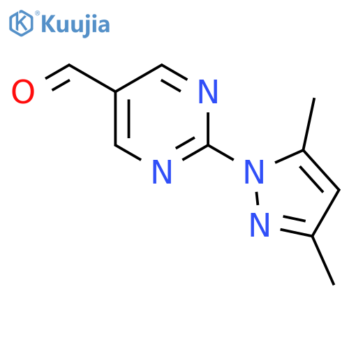 2-(3,5-Dimethyl-1h-pyrazol-1-yl)pyrimidine-5-carbaldehyde structure