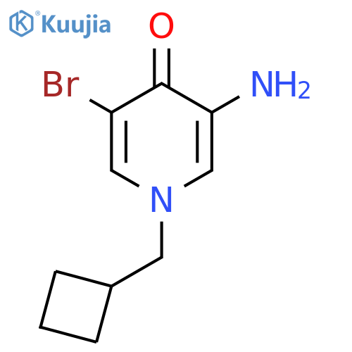 3-amino-5-bromo-1-(cyclobutylmethyl)-1,4-dihydropyridin-4-one structure
