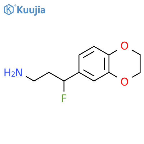 3-(2,3-dihydro-1,4-benzodioxin-6-yl)-3-fluoropropan-1-amine structure