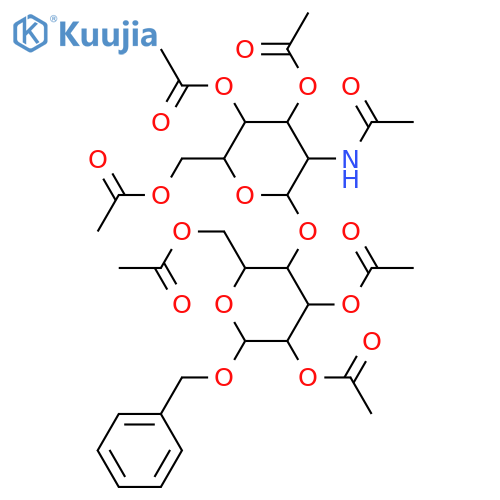 4-O-(2-Amino-2-deoxy-α-D-galactopyranosyl)-D-galactose; β-Pyranose-form, Benzyl glycoside, 2'N,2,3,3',4',6,6'-hepta-Ac structure