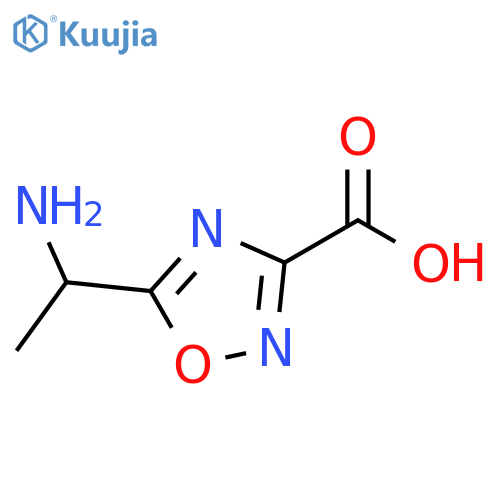 5-(1-aminoethyl)-1,2,4-oxadiazole-3-carboxylic acid structure