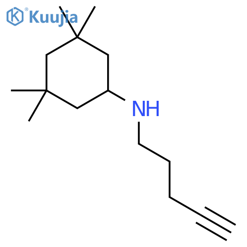 3,3,5,5-tetramethyl-N-(pent-4-yn-1-yl)cyclohexan-1-amine structure